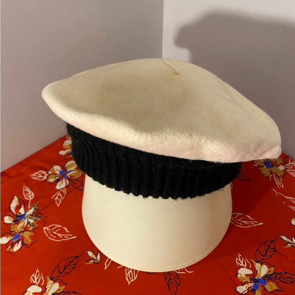 Wool+knit beret